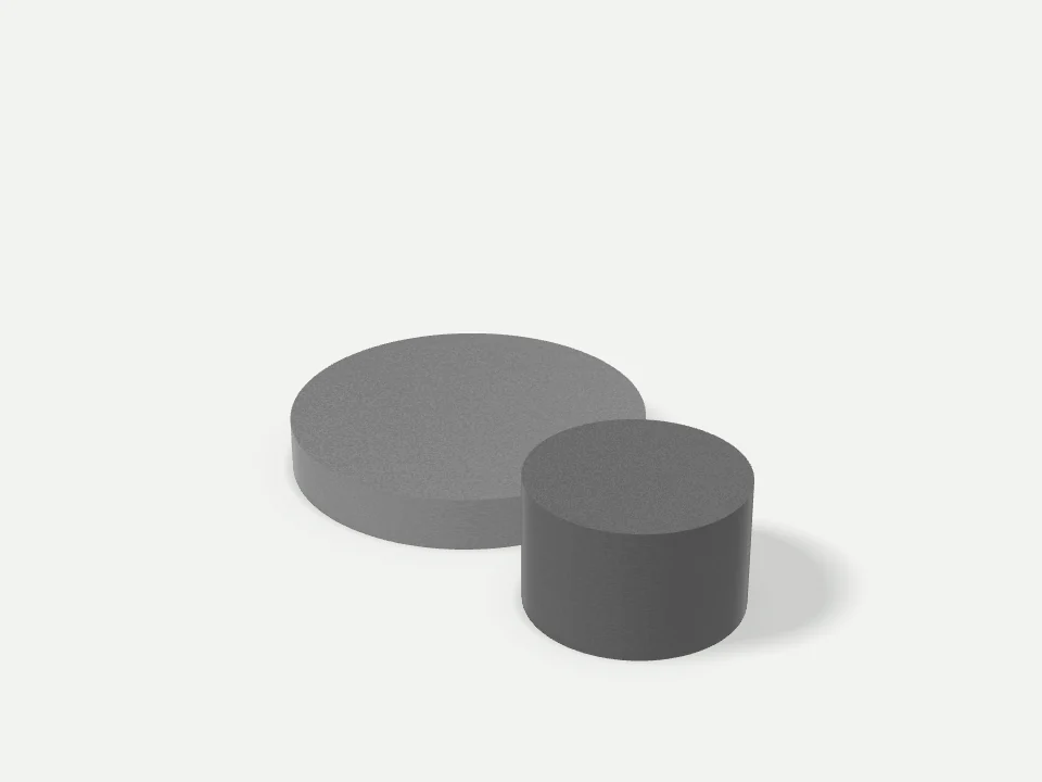 Illustrative disc magnet geometry in a light studio
